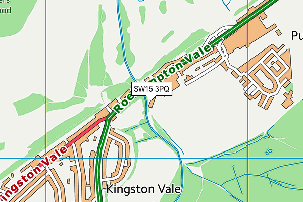 SW15 3PQ map - OS VectorMap District (Ordnance Survey) SW15 3PQ map - OS VectorMap District (Ordnance Survey)