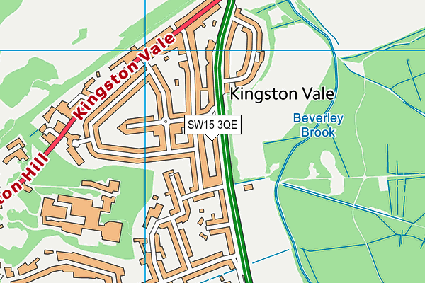 SW15 3QE map - OS VectorMap District (Ordnance Survey) SW15 3QE map - OS VectorMap District (Ordnance Survey)
