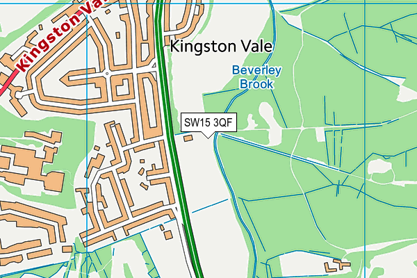 SW15 3QF map - OS VectorMap District (Ordnance Survey) SW15 3QF map - OS VectorMap District (Ordnance Survey)