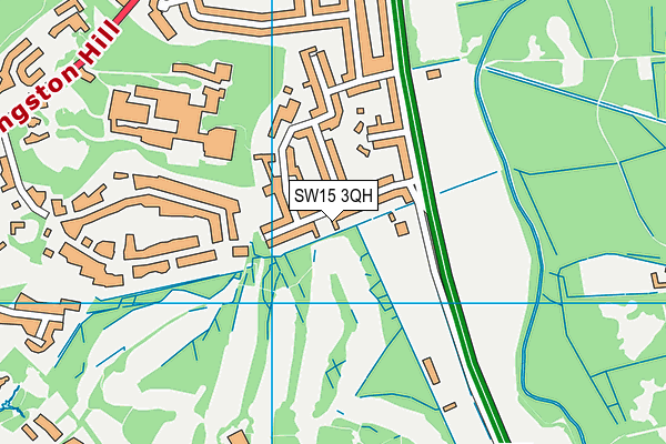 SW15 3QH map - OS VectorMap District (Ordnance Survey) SW15 3QH map - OS VectorMap District (Ordnance Survey)