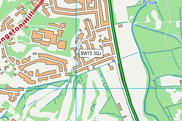 SW15 3QJ map - OS VectorMap District (Ordnance Survey) SW15 3QJ map - OS VectorMap District (Ordnance Survey)