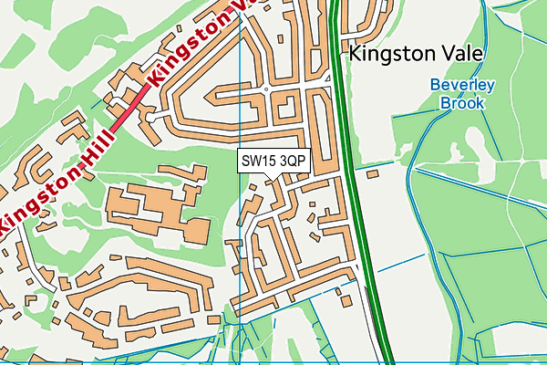 SW15 3QP map - OS VectorMap District (Ordnance Survey) SW15 3QP map - OS VectorMap District (Ordnance Survey)