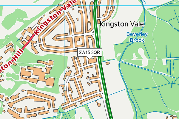 SW15 3QR map - OS VectorMap District (Ordnance Survey) SW15 3QR map - OS VectorMap District (Ordnance Survey)