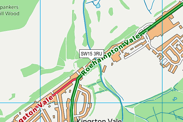 SW15 3RU map - OS VectorMap District (Ordnance Survey) SW15 3RU map - OS VectorMap District (Ordnance Survey)