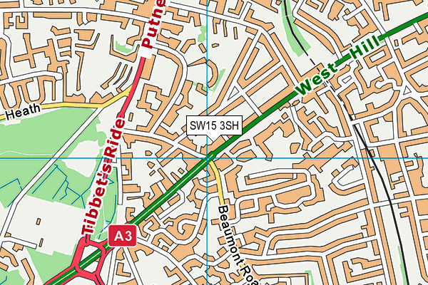 SW15 3SH map - OS VectorMap District (Ordnance Survey) SW15 3SH map - OS VectorMap District (Ordnance Survey)