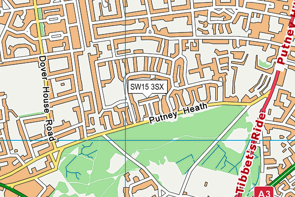 SW15 3SX map - OS VectorMap District (Ordnance Survey) SW15 3SX map - OS VectorMap District (Ordnance Survey)