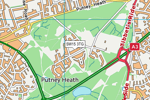 SW15 3TG map - OS VectorMap District (Ordnance Survey) SW15 3TG map - OS VectorMap District (Ordnance Survey)