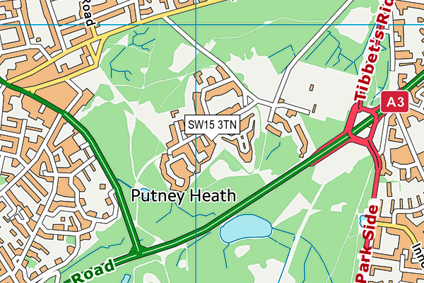 SW15 3TN map - OS VectorMap District (Ordnance Survey) SW15 3TN map - OS VectorMap District (Ordnance Survey)
