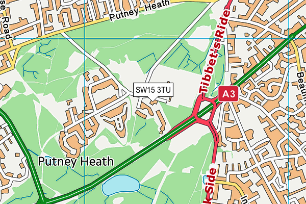 SW15 3TU map - OS VectorMap District (Ordnance Survey) SW15 3TU map - OS VectorMap District (Ordnance Survey)