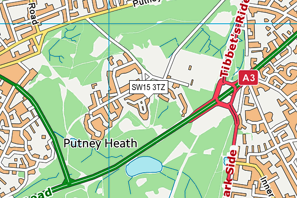 SW15 3TZ map - OS VectorMap District (Ordnance Survey) SW15 3TZ map - OS VectorMap District (Ordnance Survey)