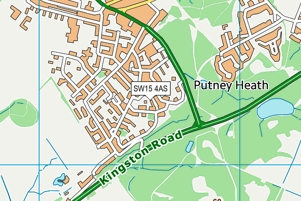 SW15 4AS map - OS VectorMap District (Ordnance Survey) SW15 4AS map - OS VectorMap District (Ordnance Survey)