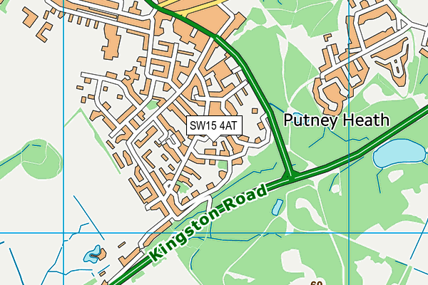 SW15 4AT map - OS VectorMap District (Ordnance Survey) SW15 4AT map - OS VectorMap District (Ordnance Survey)