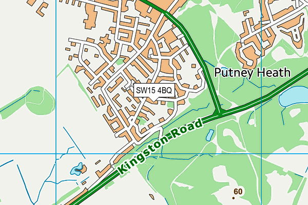 SW15 4BQ map - OS VectorMap District (Ordnance Survey) SW15 4BQ map - OS VectorMap District (Ordnance Survey)