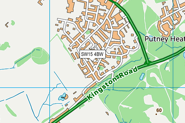 SW15 4BW map - OS VectorMap District (Ordnance Survey) SW15 4BW map - OS VectorMap District (Ordnance Survey)