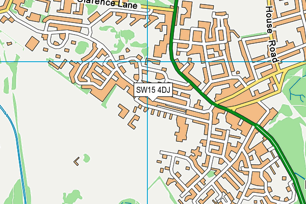 SW15 4DJ map - OS VectorMap District (Ordnance Survey) SW15 4DJ map - OS VectorMap District (Ordnance Survey)