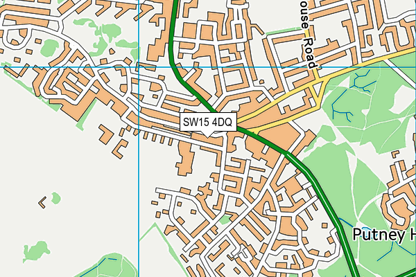 SW15 4DQ map - OS VectorMap District (Ordnance Survey) SW15 4DQ map - OS VectorMap District (Ordnance Survey)