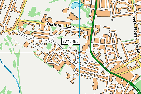SW15 4EL map - OS VectorMap District (Ordnance Survey) SW15 4EL map - OS VectorMap District (Ordnance Survey)
