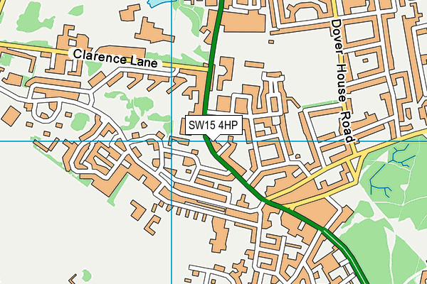 SW15 4HP map - OS VectorMap District (Ordnance Survey) SW15 4HP map - OS VectorMap District (Ordnance Survey)