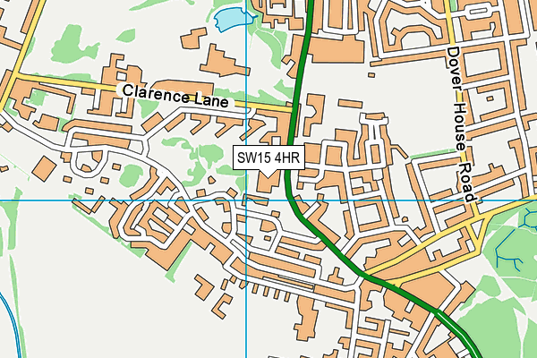 SW15 4HR map - OS VectorMap District (Ordnance Survey) SW15 4HR map - OS VectorMap District (Ordnance Survey)