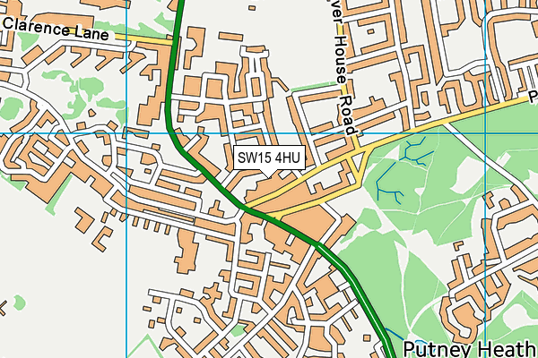 SW15 4HU map - OS VectorMap District (Ordnance Survey) SW15 4HU map - OS VectorMap District (Ordnance Survey)