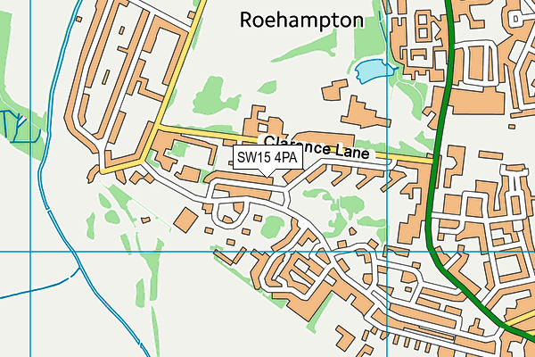 SW15 4PA map - OS VectorMap District (Ordnance Survey) SW15 4PA map - OS VectorMap District (Ordnance Survey)