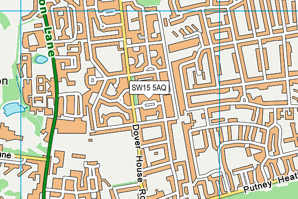 SW15 5AQ map - OS VectorMap District (Ordnance Survey) SW15 5AQ map - OS VectorMap District (Ordnance Survey)