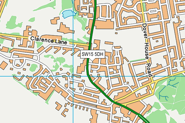 SW15 5DH map - OS VectorMap District (Ordnance Survey) SW15 5DH map - OS VectorMap District (Ordnance Survey)