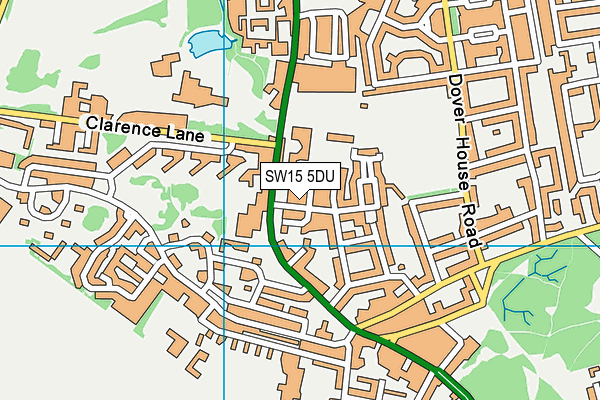 SW15 5DU map - OS VectorMap District (Ordnance Survey) SW15 5DU map - OS VectorMap District (Ordnance Survey)