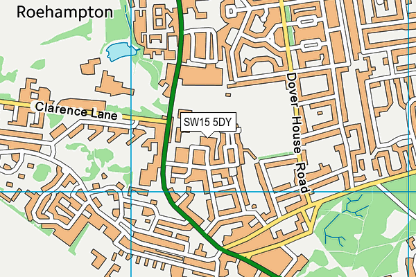 SW15 5DY map - OS VectorMap District (Ordnance Survey) SW15 5DY map - OS VectorMap District (Ordnance Survey)