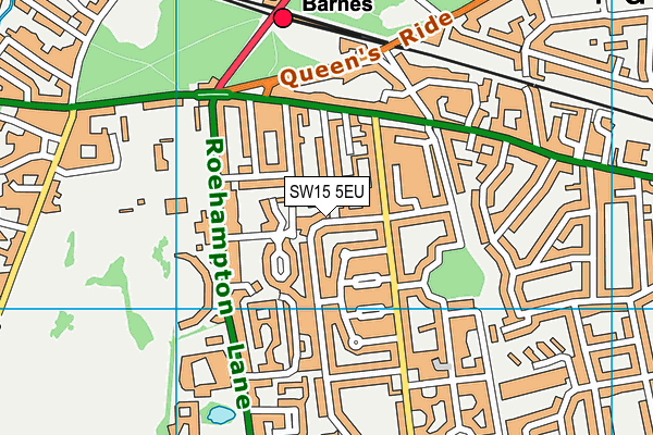 SW15 5EU map - OS VectorMap District (Ordnance Survey) SW15 5EU map - OS VectorMap District (Ordnance Survey)