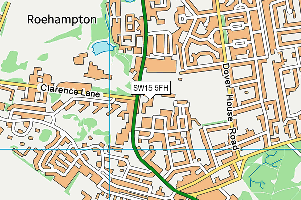 SW15 5FH map - OS VectorMap District (Ordnance Survey) SW15 5FH map - OS VectorMap District (Ordnance Survey)