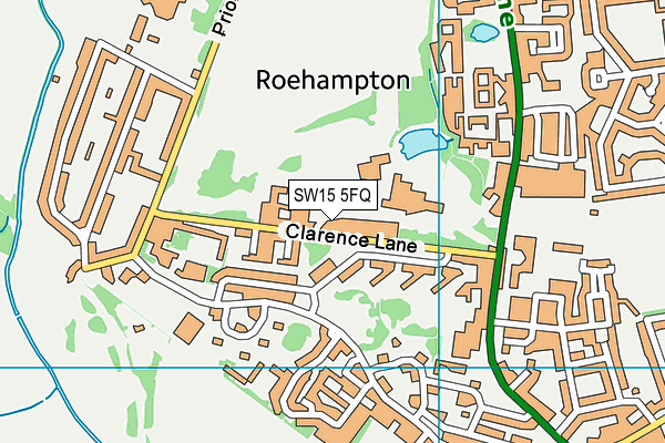 SW15 5FQ map - OS VectorMap District (Ordnance Survey) SW15 5FQ map - OS VectorMap District (Ordnance Survey)