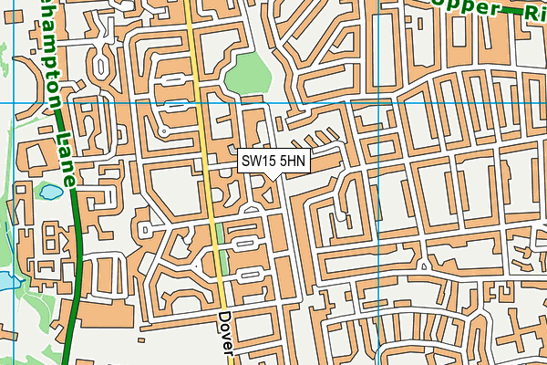 SW15 5HN map - OS VectorMap District (Ordnance Survey) SW15 5HN map - OS VectorMap District (Ordnance Survey)
