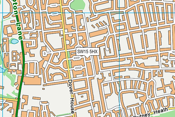SW15 5HX map - OS VectorMap District (Ordnance Survey) SW15 5HX map - OS VectorMap District (Ordnance Survey)