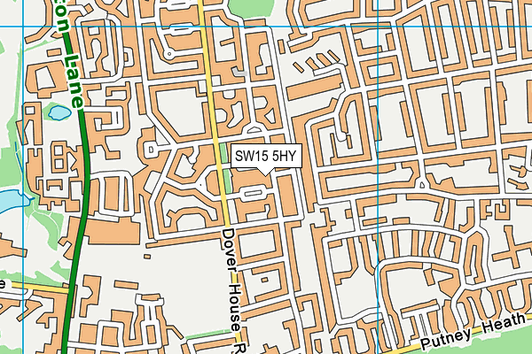 SW15 5HY map - OS VectorMap District (Ordnance Survey) SW15 5HY map - OS VectorMap District (Ordnance Survey)