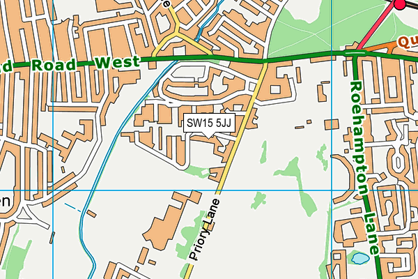 SW15 5JJ map - OS VectorMap District (Ordnance Survey) SW15 5JJ map - OS VectorMap District (Ordnance Survey)