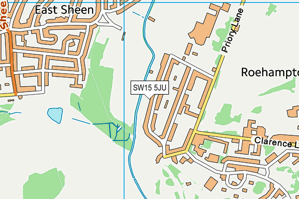 SW15 5JU map - OS VectorMap District (Ordnance Survey) SW15 5JU map - OS VectorMap District (Ordnance Survey)