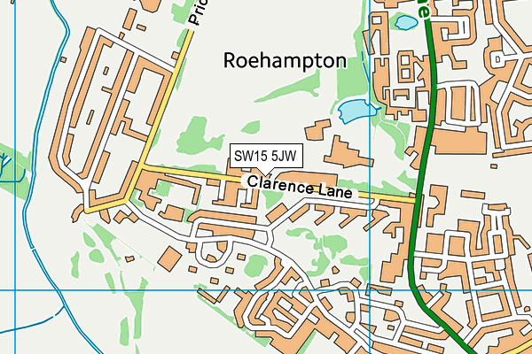 SW15 5JW map - OS VectorMap District (Ordnance Survey) SW15 5JW map - OS VectorMap District (Ordnance Survey)