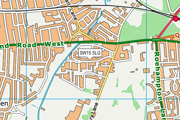 SW15 5LG map - OS VectorMap District (Ordnance Survey) SW15 5LG map - OS VectorMap District (Ordnance Survey)