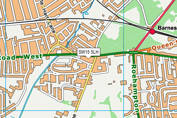 SW15 5LH map - OS VectorMap District (Ordnance Survey) SW15 5LH map - OS VectorMap District (Ordnance Survey)