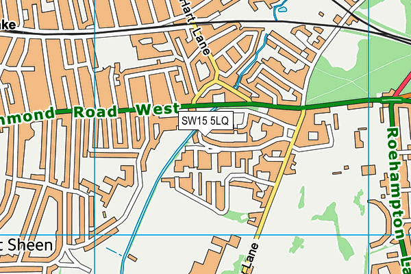 SW15 5LQ map - OS VectorMap District (Ordnance Survey) SW15 5LQ map - OS VectorMap District (Ordnance Survey)