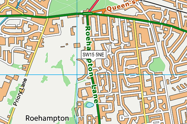 SW15 5NE map - OS VectorMap District (Ordnance Survey) SW15 5NE map - OS VectorMap District (Ordnance Survey)