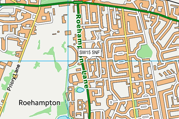 SW15 5NF map - OS VectorMap District (Ordnance Survey) SW15 5NF map - OS VectorMap District (Ordnance Survey)