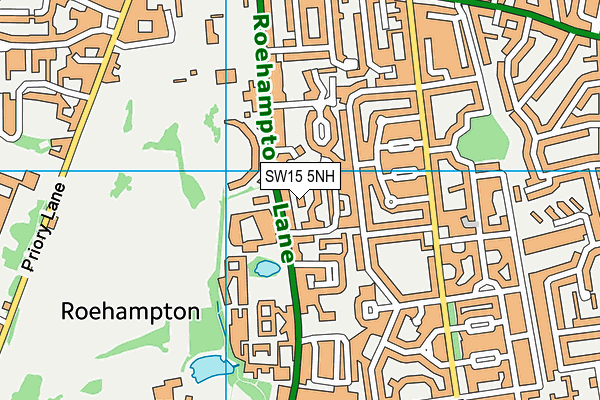 SW15 5NH map - OS VectorMap District (Ordnance Survey) SW15 5NH map - OS VectorMap District (Ordnance Survey)