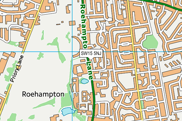 SW15 5NJ map - OS VectorMap District (Ordnance Survey) SW15 5NJ map - OS VectorMap District (Ordnance Survey)