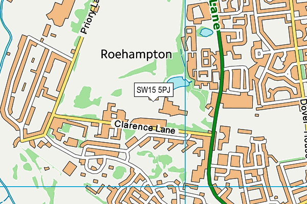 SW15 5PJ map - OS VectorMap District (Ordnance Survey) SW15 5PJ map - OS VectorMap District (Ordnance Survey)