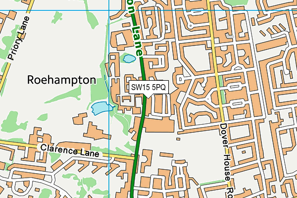 SW15 5PQ map - OS VectorMap District (Ordnance Survey) SW15 5PQ map - OS VectorMap District (Ordnance Survey)