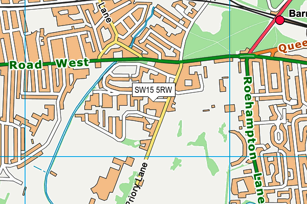 SW15 5RW map - OS VectorMap District (Ordnance Survey) SW15 5RW map - OS VectorMap District (Ordnance Survey)
