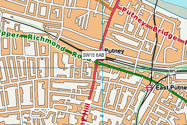 SW15 6AB map - OS VectorMap District (Ordnance Survey) SW15 6AB map - OS VectorMap District (Ordnance Survey)