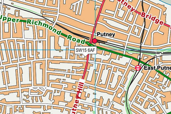 SW15 6AF map - OS VectorMap District (Ordnance Survey) SW15 6AF map - OS VectorMap District (Ordnance Survey)